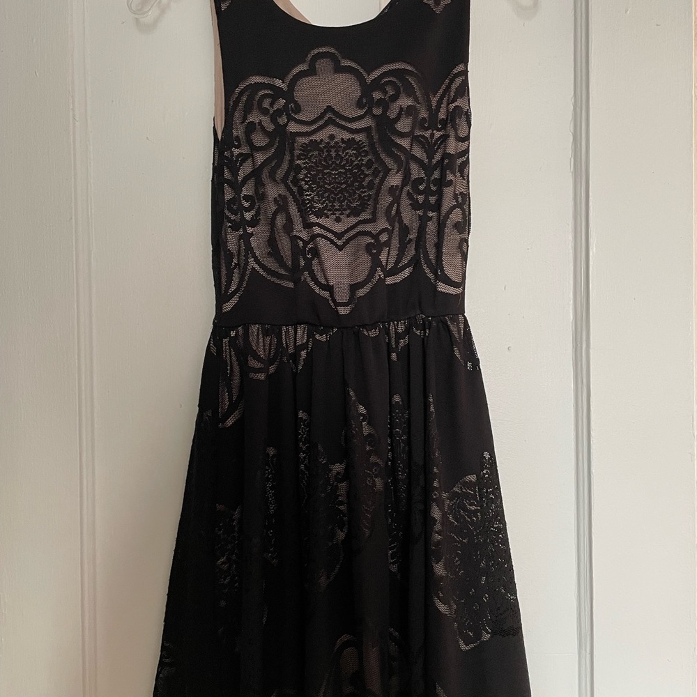 Black lace cocktail dress. Size small.